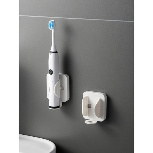 2 Pack Electric Toothbrush Hanger Punch-Free Wall-Mounted Toothbrush RackWhite