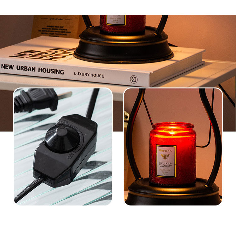 Vintage Style Candle Warmer Black