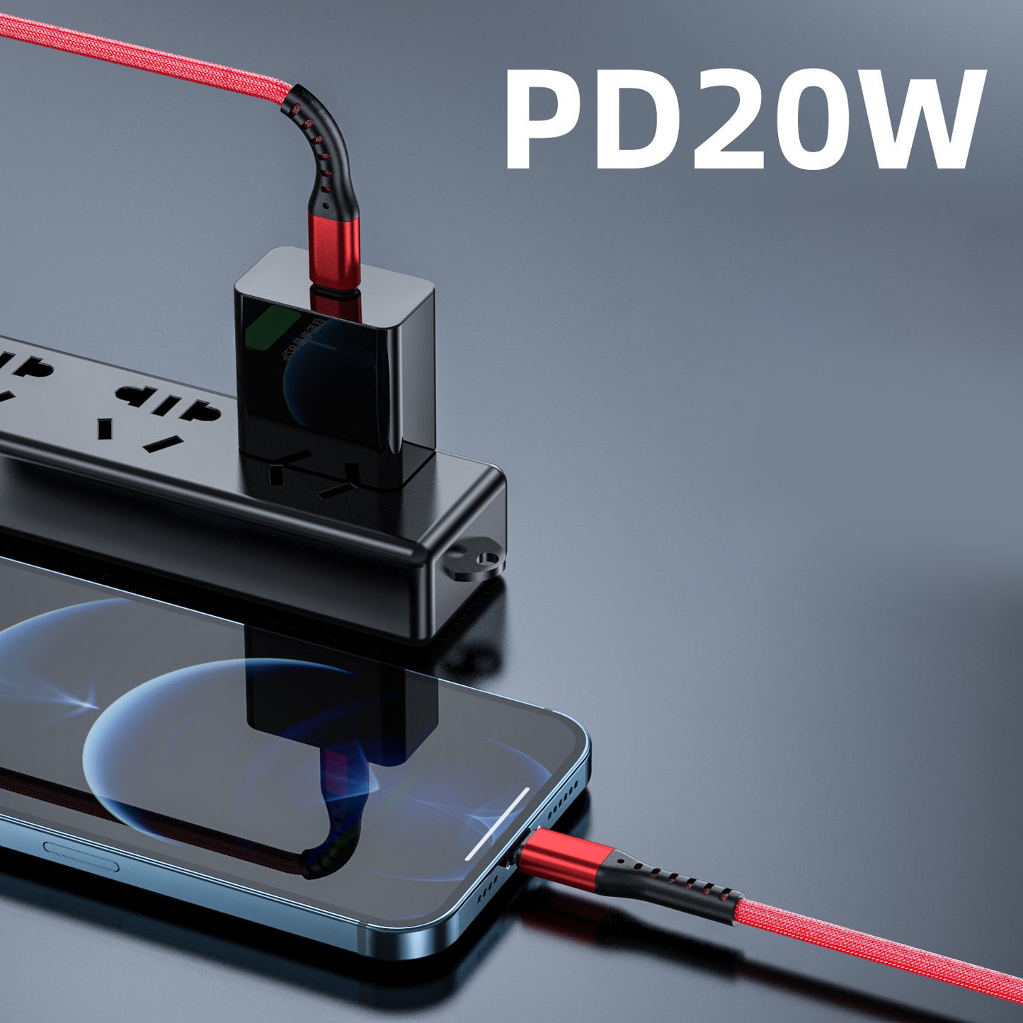 20W USB C to Lighting iPhone Fast Charger Cable - Blue