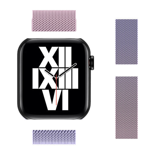 Stainless Steel Milanese Loop Apple Watch Band Pink Purple 38mm 40mm 41mm