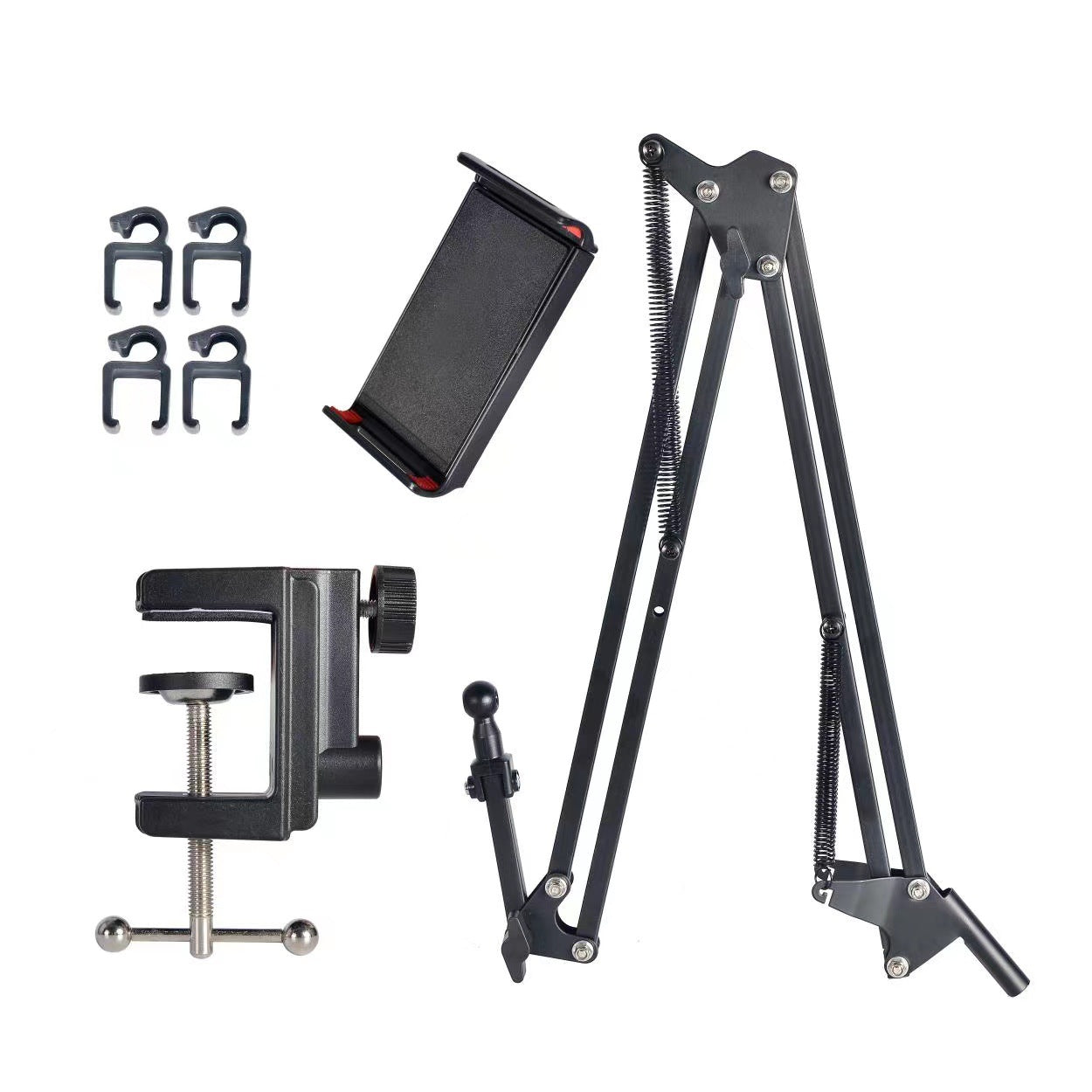 360° Rotation Universal Phone Clip Holder Clamp Flexible Articulating Arm Phone Mount for Desk