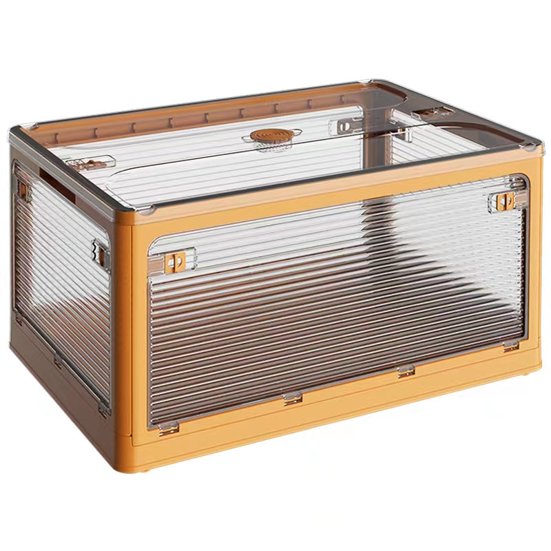 Desktop Storage Box Folding Yellow - 40.5cm x 29cm x 24.5cm