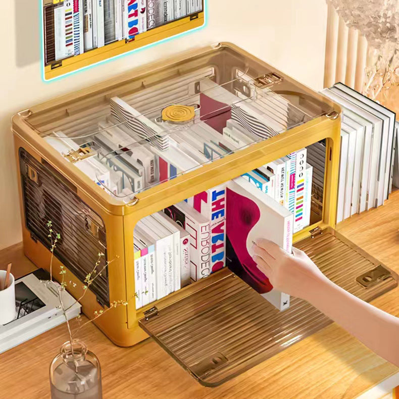 Desktop Storage Box Folding Yellow - 40.5cm x 29cm x 24.5cm