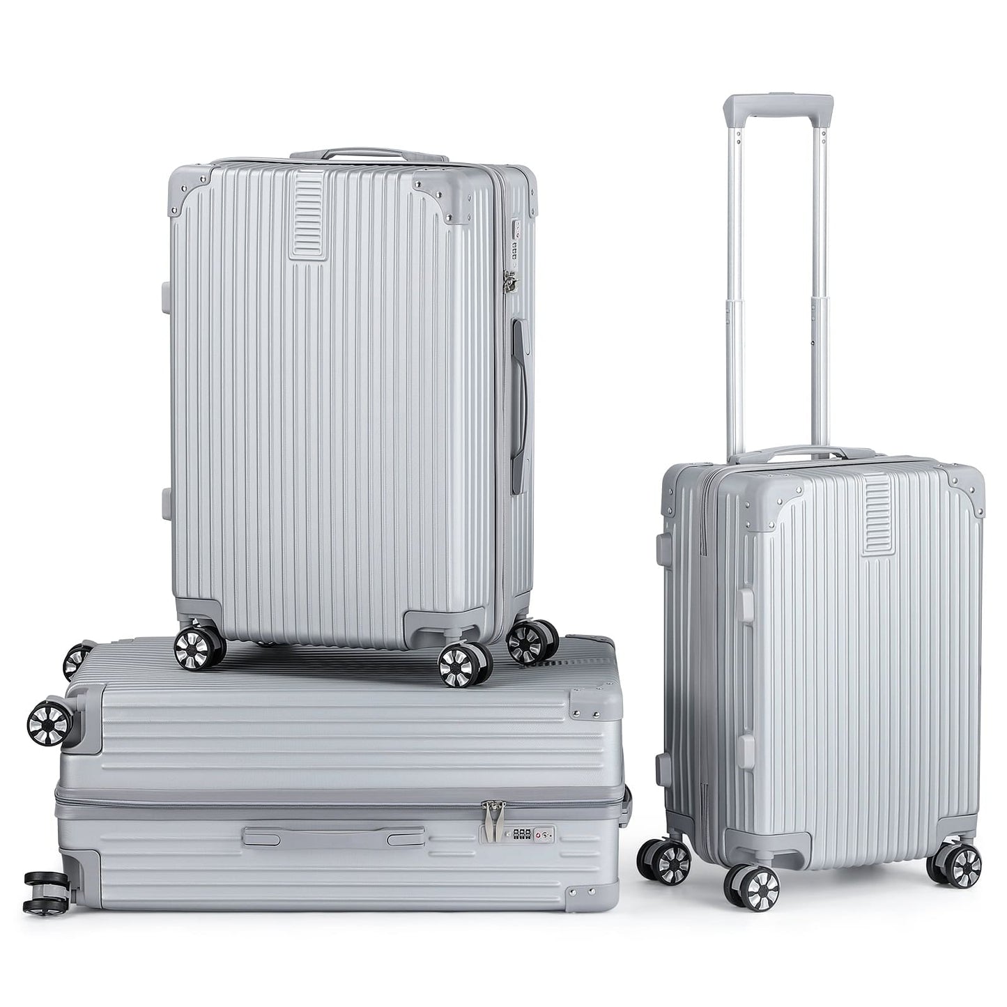 Luggage Set 3 Piece Set Suitcase Gray