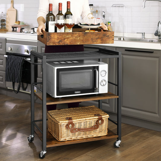 VASAGLE Industrial Bar Cart for The Home, Serving Cart