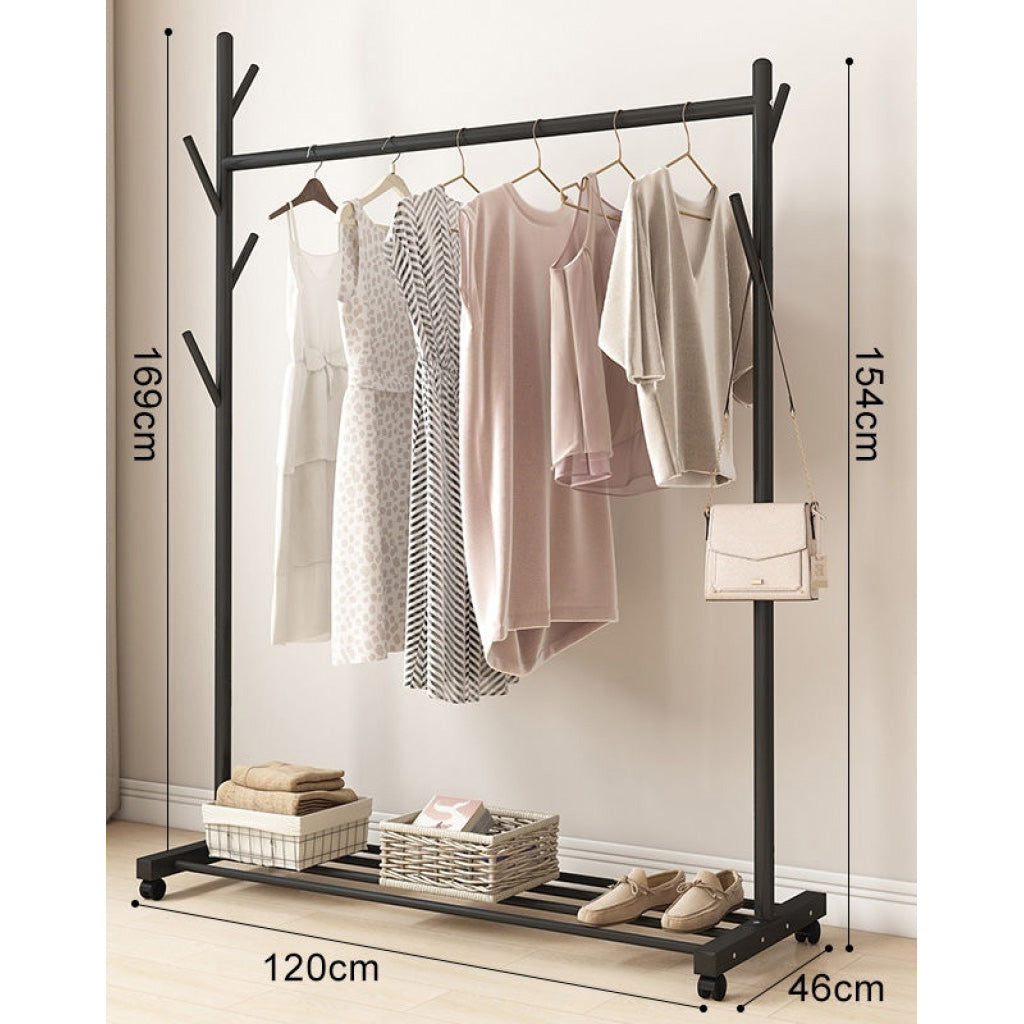 120CM COAT RACK BLACK