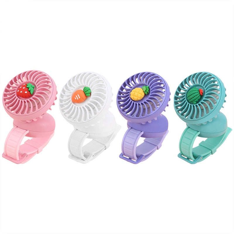 Portable Rechargeable Mini Watch Fan Purple