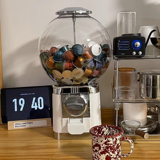 **CLEARANCE**Gacha machine coffee capsule storage - White
